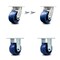 Service Caster 4 Inch Kingpinless Solid Poly Wheel Caster Swivel Locks 2 Rigid SCC, 2PK SCC-KP30S420-SPUR-BSL-2-R-2 - alternate 1